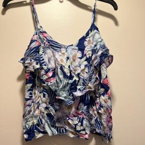 Hawaiian color medium crop top